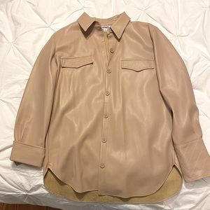 Gorgeous faux leather shirt! Never worn!